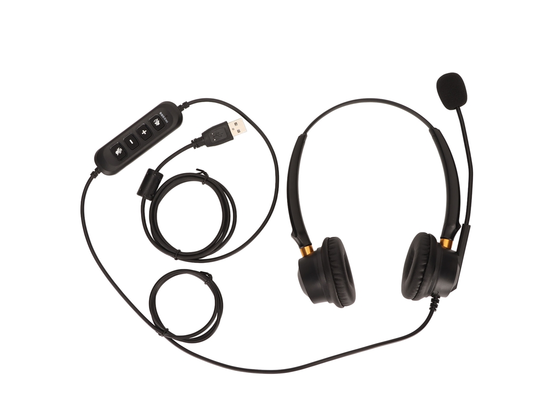 Auriculares Usb Para Negocios Con Cancelación De Ruido Enc, Binaurales Cable Oficina, Ajuste