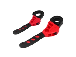 2 Piezas Llave De Correa Ajustable De Caucho Multiusos 6in 8in Para Mantenimiento De Coches Rojo