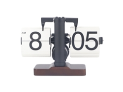 Ats-reloj De Página Volteable Mecánico Retro Digital Madera Decoración Para Dormitorio Oficina Negro Blanco