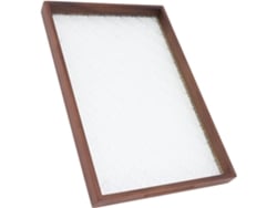 Bandeja rectangular para té. Preciosa bandeja rectangular de madera para servir té.