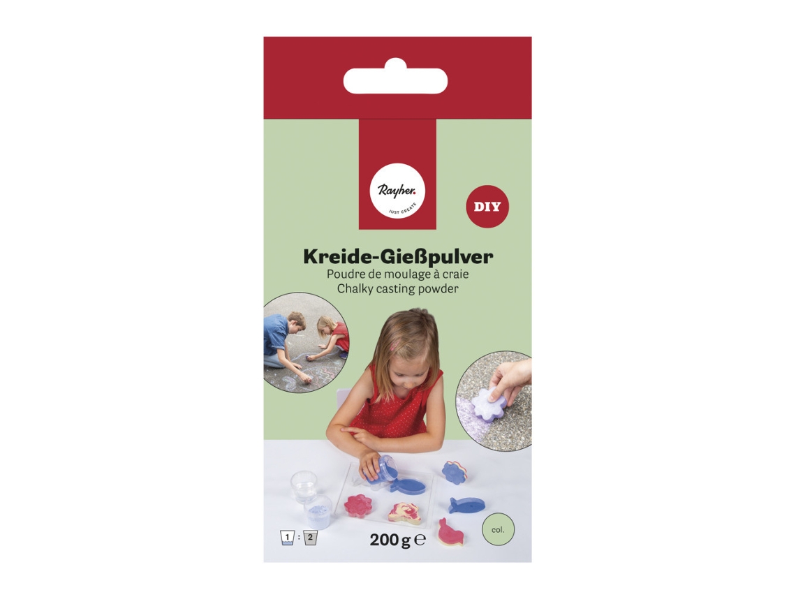 Polvo moldeador para hacer tiza 200 g - color verde