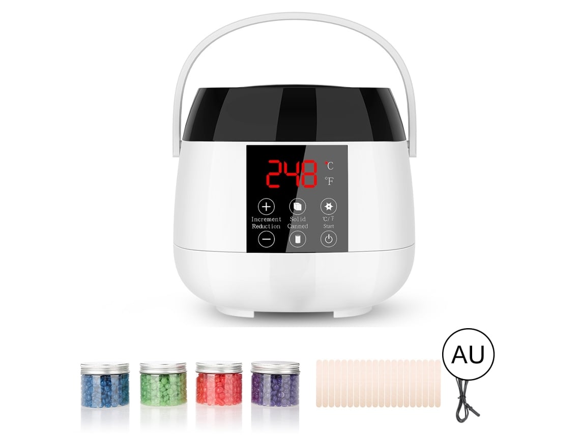 2026-kit De Depilação Com Cera 500ml Aquecedor Lcd Máquina De Depilação Com Conjunto De Grãos
