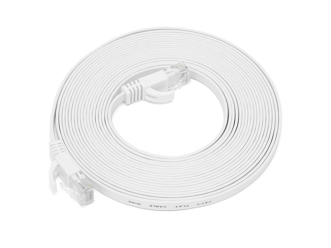 Cable Ethernet Cat6 Gigabit 8-core Par Trenzado Cable Red Jumper Plano Cobre 30 Metros