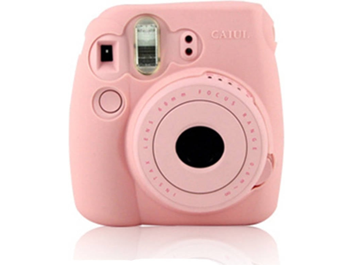 Szsmart Funda De Silicona Para Cámara Instantánea Fujifilm Instax Mini 8/8/9 (rosa)