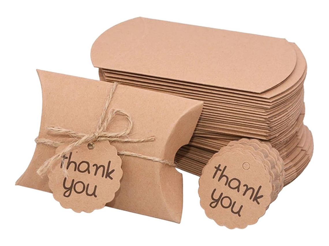 50 cajas de embalaje Slowmoose con forma de almohada de 9 x 6,5 x 2,4 cm
