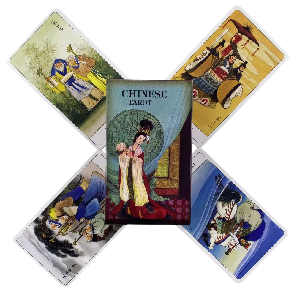 Baraja De Tarot Chino De 78 Cartas, Cartas Oráculo, Versión En Inglés, Tablero De Juego De Adivinación