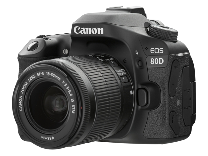 Kit Cámara Réflex CANON 80D+EF-S 18-55 IS STM (24.2 MP - ISO: 100 a 16000 - Sensor: APS-C)