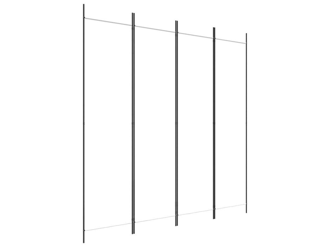 Biombo plegable de 4 paneles, 200 x 200 cm, tela blanca y planchado, Dec030839