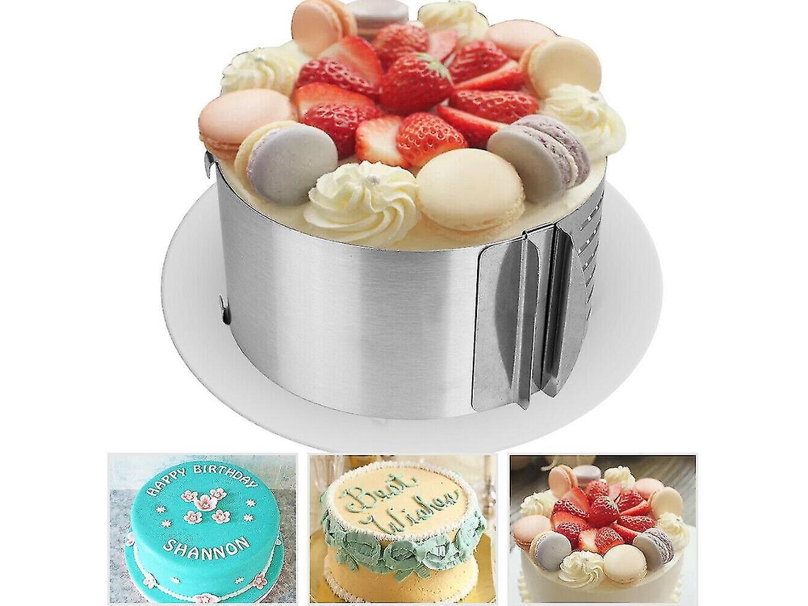 Moldes para pasteles, moldes, molde redondo, anillo de acero inoxidable, repostería, herramienta para hornear Chaberlu