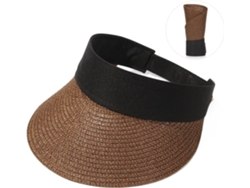 Sombrero de paja para verano, para sol intenso, plegable, portátil, de ala ancha | Sin marca
