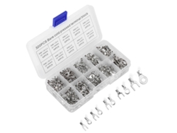 Kit de conectores de cables eléctricos de 320 piezas con terminales de horquilla y anillo de cobre sin aislamiento (OT/UT)