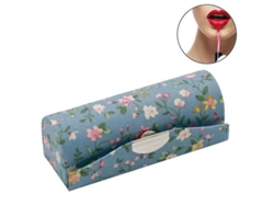 2026-porta Labios Profesional Caja De Almacenamiento De Cuero Suave Durable Para Maquillaje Azul Con Cierre De Presión Oro