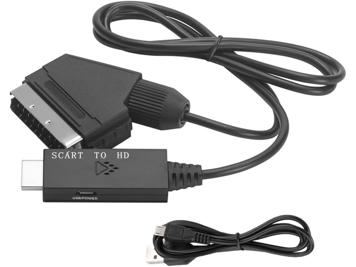 Adaptador Convertidor Compatible Con Scart 1080p Para Proyector De Tv De Ordenador