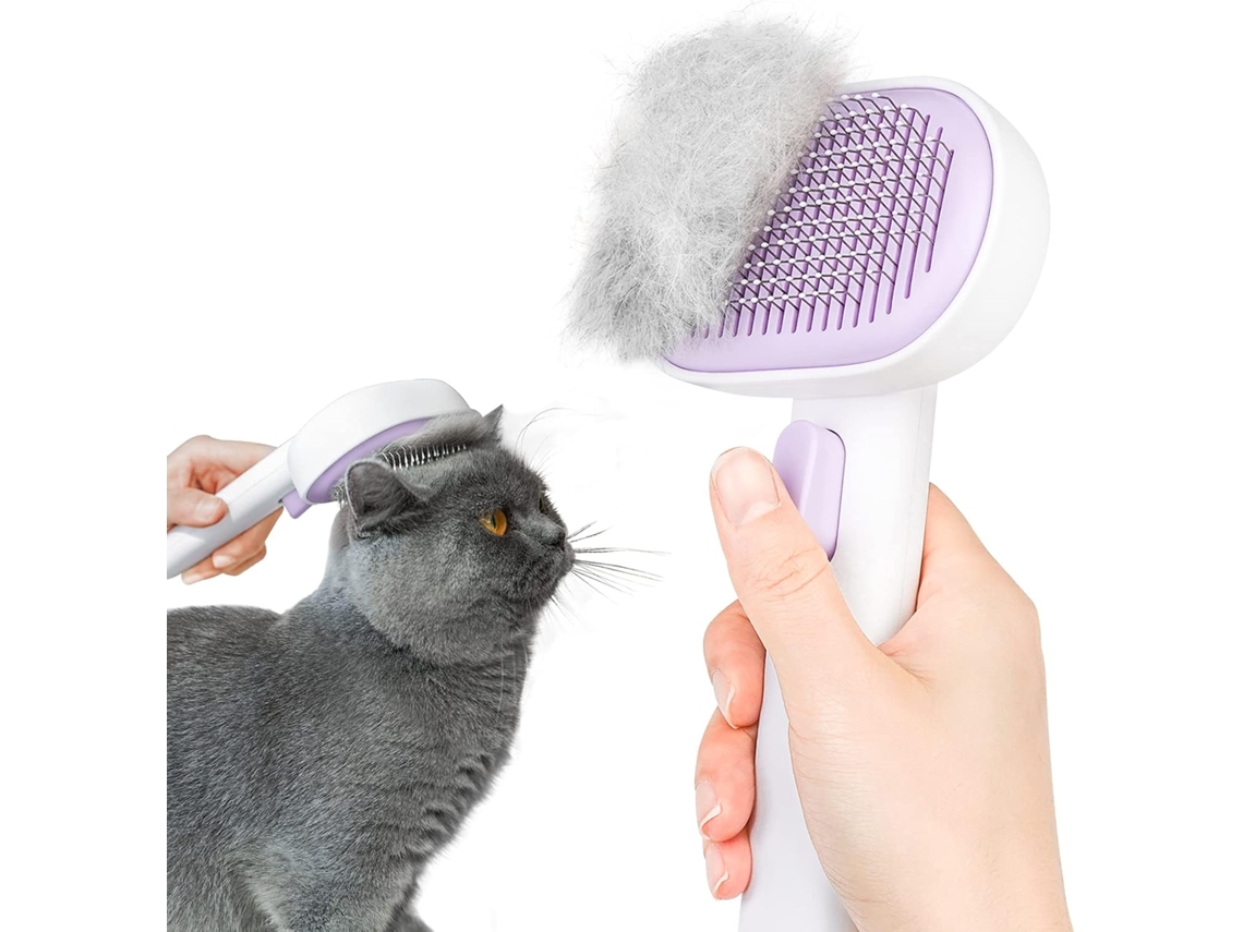 Cepillos Para Mascotas Con Diseño De Un Solo Toque (morado)
