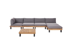 Conjunto de Exterior Modular con Cojines BELIANI Frazzano de Madera de Acacia con Certificado Fsc® Gris 249X249X72