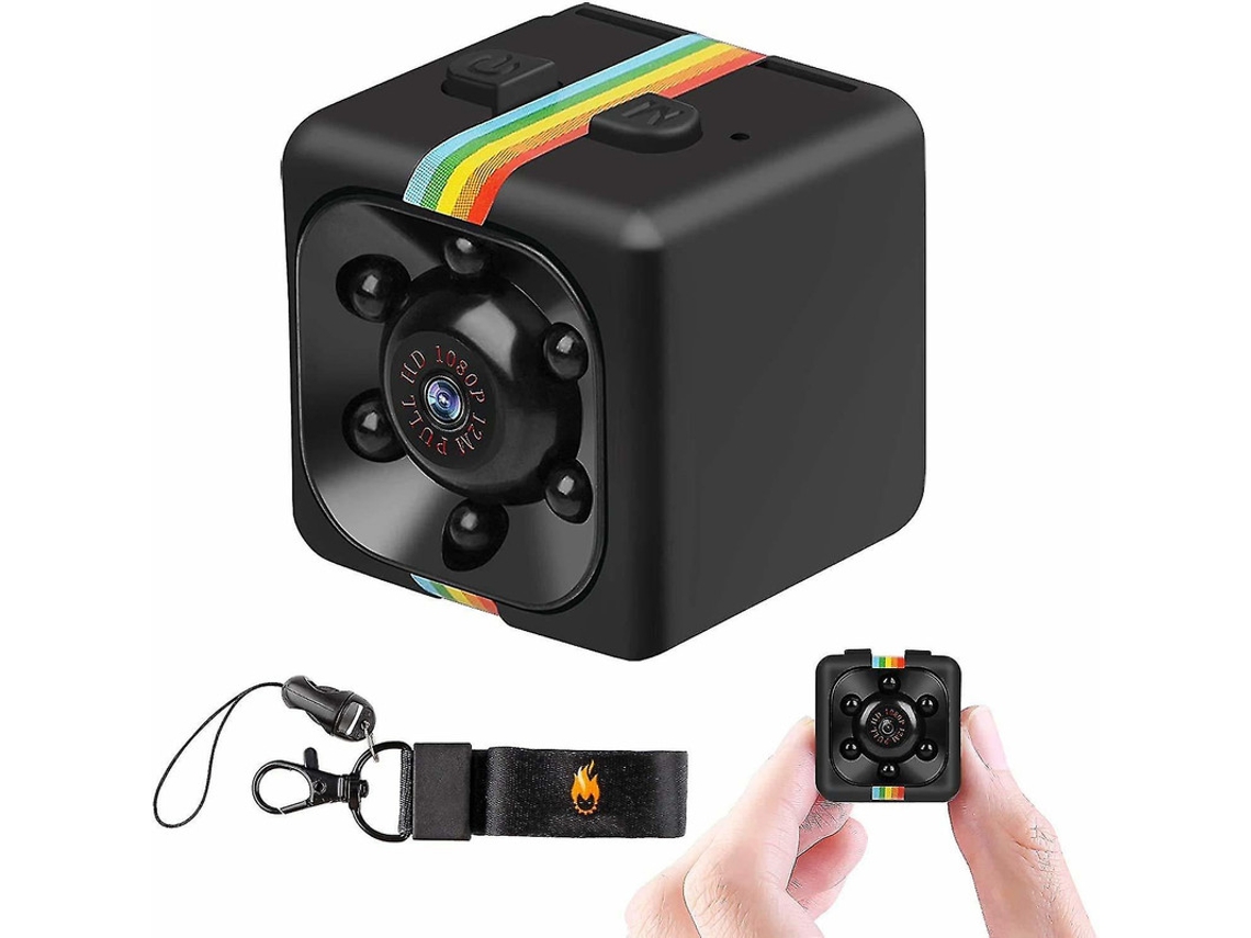 Mini cámara de seguridad inalámbrica oculta HD 1080P con visión nocturna Yizhood (negra)