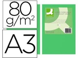 Papel de Cor Q Connect Din A3 80Gr Verde Intenso Embalagem de 500 Folhas