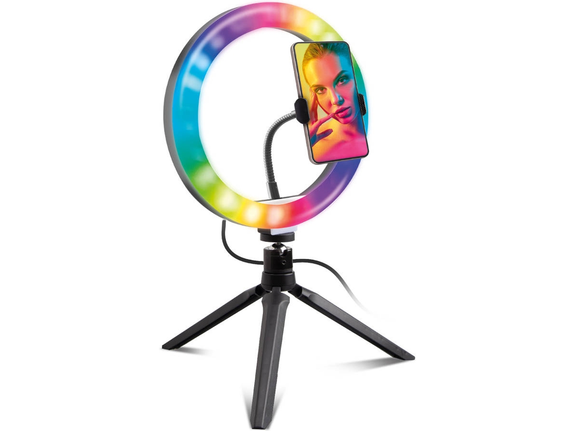 Ring Light SBS TESELFIRINGCLIP10RGB (Universal - Negro)