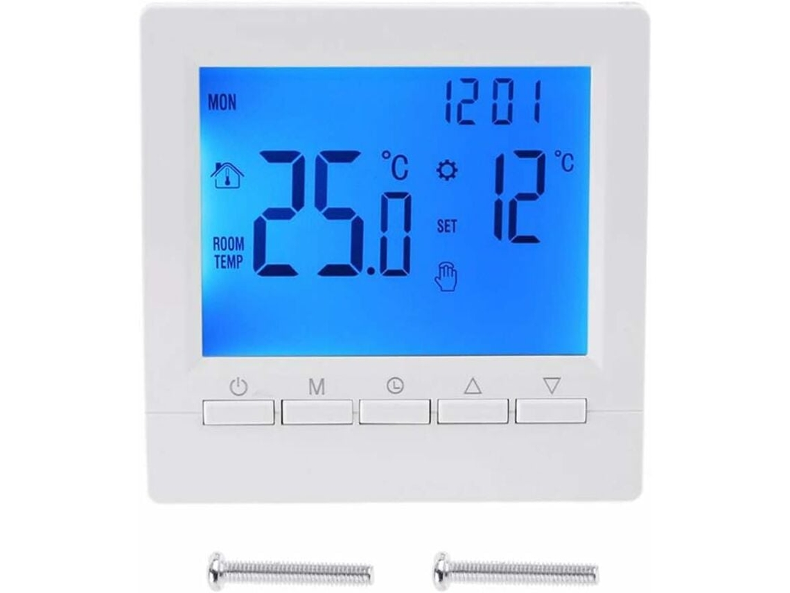 XYVONA Termostato Programável Digital Com Lcd, Controlador De Temperatura Para Aquecimento De Piso Radiante, Ar Condicionado Central Inteligente Para Residên