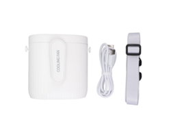 Ventoinha Para Cintura Portátil Clip 3 Velocidades 4000mah Operação Silenciosa Recarregável Branco