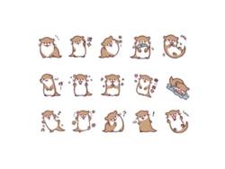 45 pegatinas de animales de dibujos animados para portátil, autoadhesivas, fáciles de quitar.