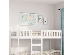 Cama Para Niños Sin Colchón Madera Maciza Pino Blanca 90x190 Cm