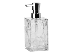 2026-dispensador De Jabón/loción De Baño De Acrílico Poligonal Transparente Claro Y Elegante (blanco)