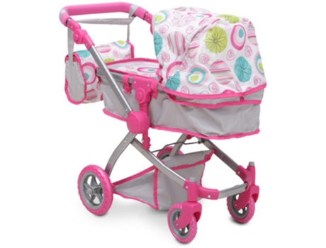 Coche de Muñecas MONI Rosa Rosa (Edad Mínima Recomendada: 36 meses)