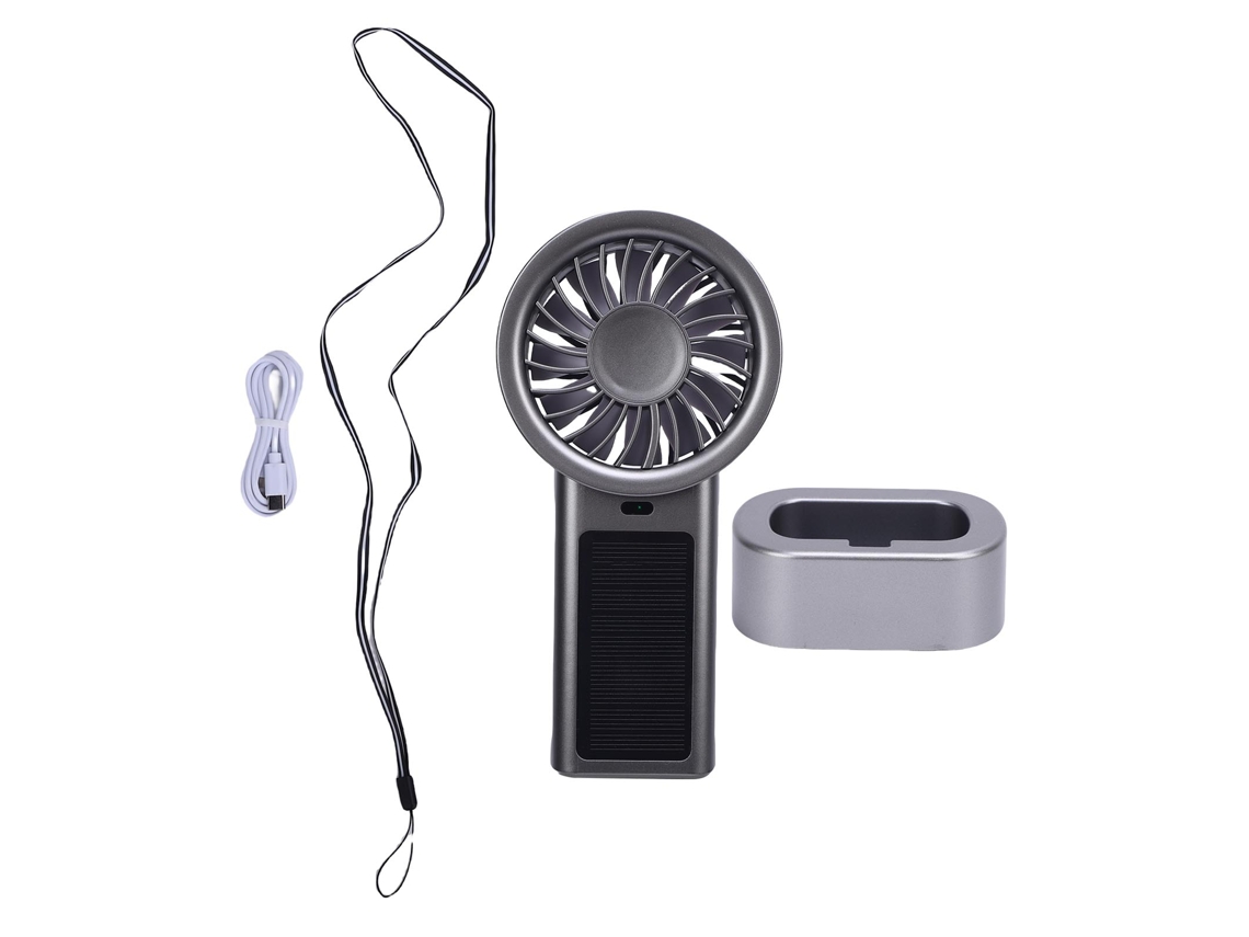 2026-ventilador Portátil De Mano Recargable Usb Solar Pequeño Con Base Para Oficina Gimnasio Crucero