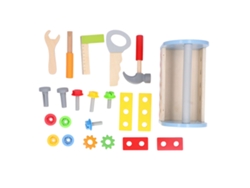 Juego De Herramientas De Madera Para Niños Con Cesta, Juguete Educativo De Montaje Diy.