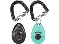 Clickers de adiestramiento canino Mdug, [paquete de 2, negro y verde] Clickers de adiestramiento para mascotas DIY Co
