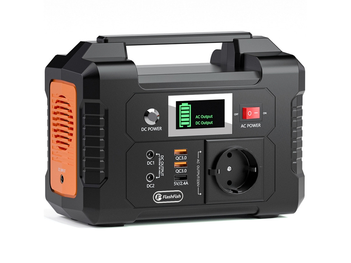 Estación de energía portátil Flashfish E200, 200 W, batería de litio de 151 Wh/40800 mAh, para autocaravanas y remolques.