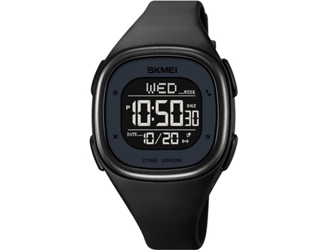 VEANXIN Reloj de pulsera cuadrado LED digital con fecha para mujer Reloj deportivo resistente al agua hasta 50 m-Negro