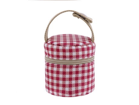 Porta-Chupetes CAMBRASS Vichy (Poliéster - Rojo - 8.5 x 8.5 x 11 cm)