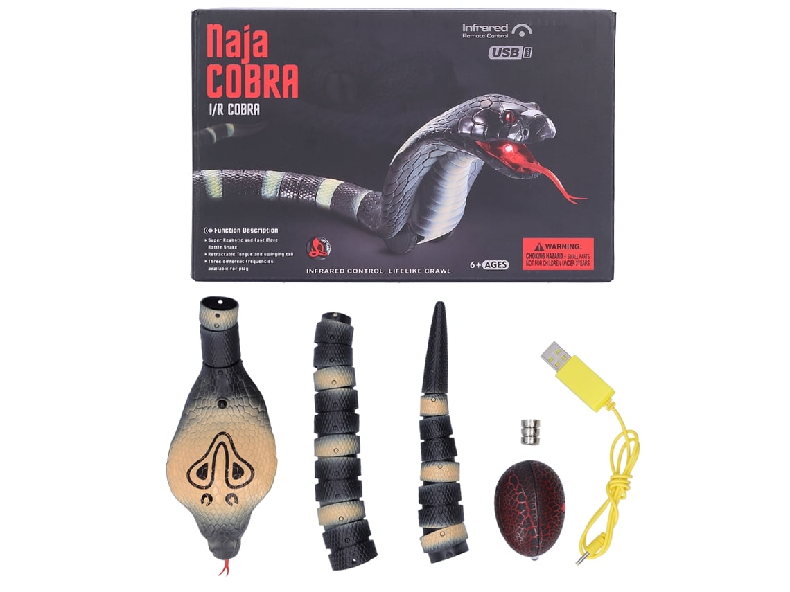 Bj-brinquedo De Serpente Com Controle Remoto Infrarrovermelho Modelo De Simulação Animal Elétrico Truco Listras