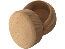 Cajas Redondas Madera Guardar Anillos Pendientes Decoración Elegante Juego 2 Tocador Escritorio