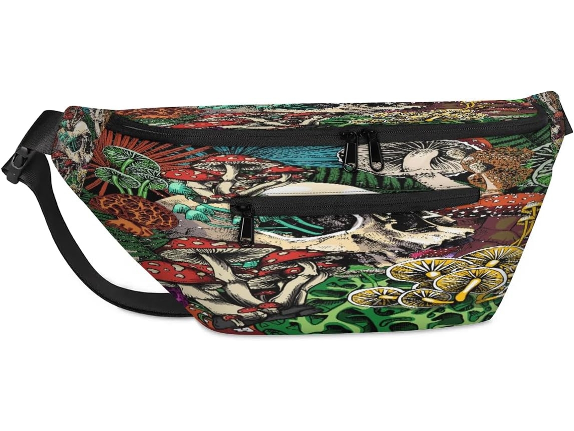 Bolso de hombro unisex Tropicallife con estampado floral y detalles de piel, que mide 38 x 25 x 9 x 19 cm y tiene un diseño impermeable.