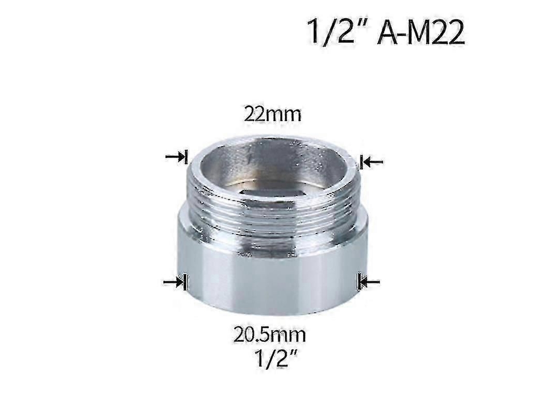 Conector De Válvula De Agua De 1/2" A Adaptador De Reparación De Desagüe M16 M18 M20 M22 M24 M28 Para Cocina Y Baño, Acero Bronce.