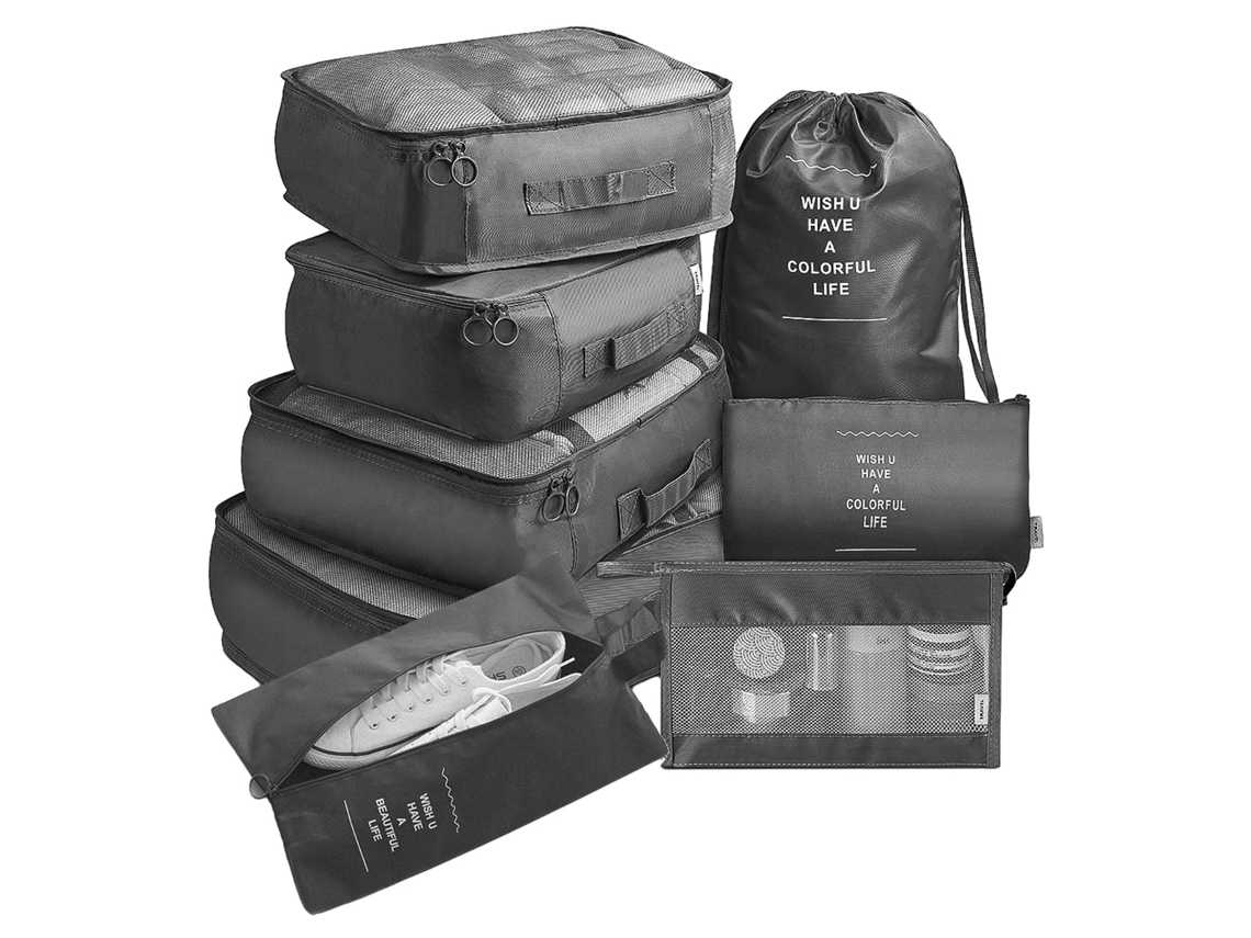 Organizador Cubos Empacar Maletas NEVEANCE Negro (34x24x3cm)