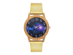 Reloj De Pulsera Zhoulianfa Para Hombre Y Mujer, Sencillo, De Cuarzo, Color Dorado.