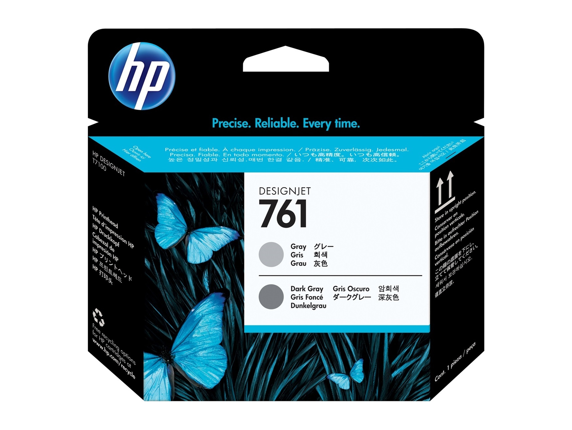 Cabezal de Impresión Original HP 761 CH647A Gris / Gris Oscuro  para DesignJet T7100, T7200 Production Printer