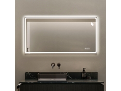 Espejo De Baño Led 60×120 Cm - Sin Marco, Iluminado, Control Táctil Regulable, 3 Temperaturas De Color, Anti-vaho, Vidrio Hd Sin Cobre - Plata