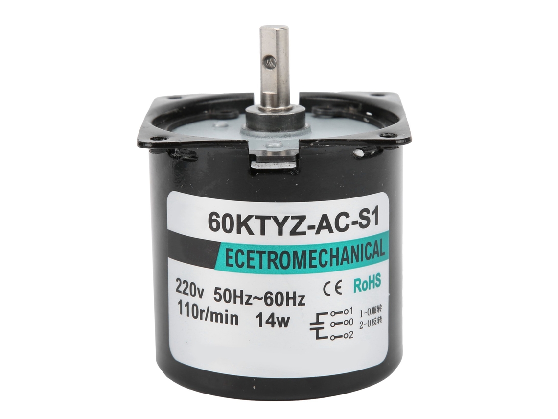 Motor Sincrónico Ac 14w De Imán Permanente De Alta Torsión Eje Central 110rpm Ac220v Xd60ktyz