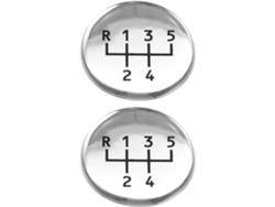 Juego De 2 Pegatinas Decorativas Para Coche Con Forma De Cabeza De Juego, Palanca Redonda...