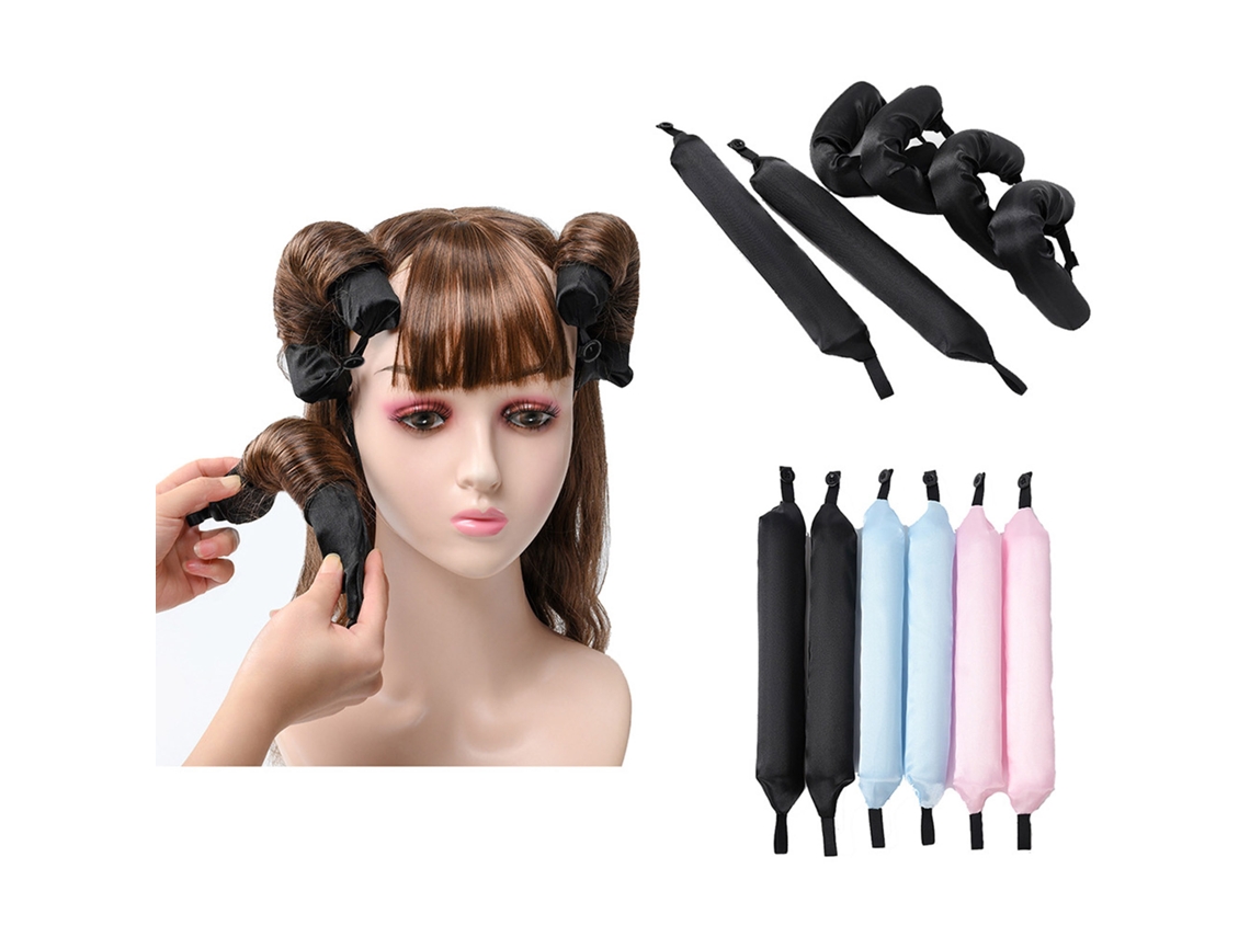 6 Piezas Set De Rizos Para Cabello Lazy Con Rodillos De Espuma Botón Para Olas Grandes Y Onduladas Herramienta De Rizado
