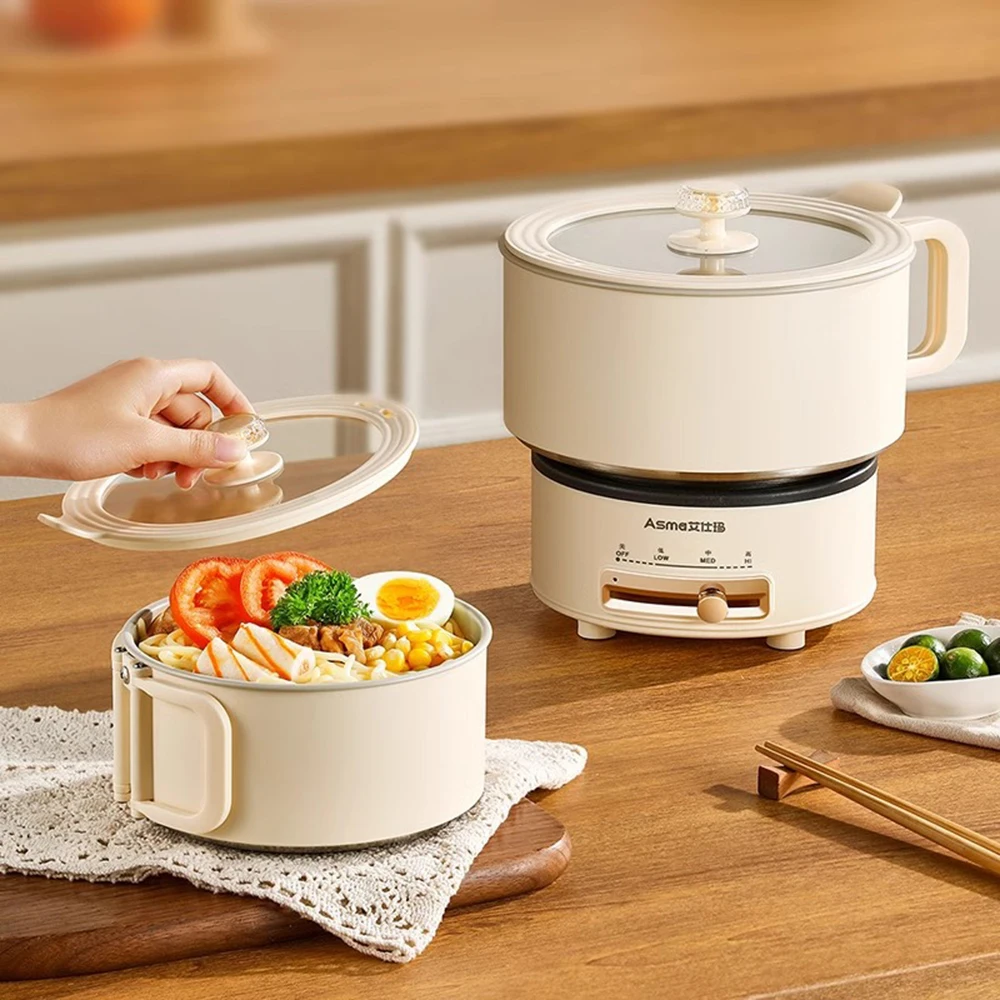 Olla arrocera plegable de 1,8 litros, olla arrocera multifuncional para uso doméstico.