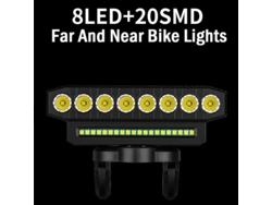 Cansses Farol Bicicleta 3 Em 1 Bateria 4000mah 6 Modos Usb À Prova D'água Power Bank Buzina 130db Ciclismo Noturno