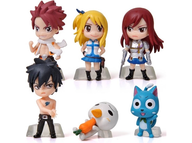 6 Figuras EASTVAPS Fairy Tail Keychain Doll