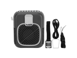 Ventilador de cintura Powerbank 2 en 1 recargable por USB Negro