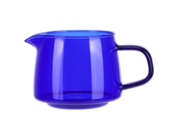Taza de café de vidrio de sílice y boro de 300 ml, para compartir, accesorio azul